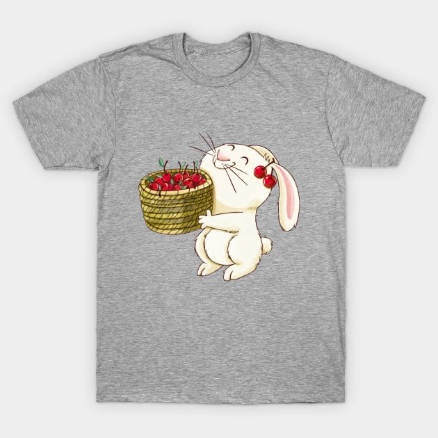 Bunny & Cherry T-Shirt by Arteli Studio